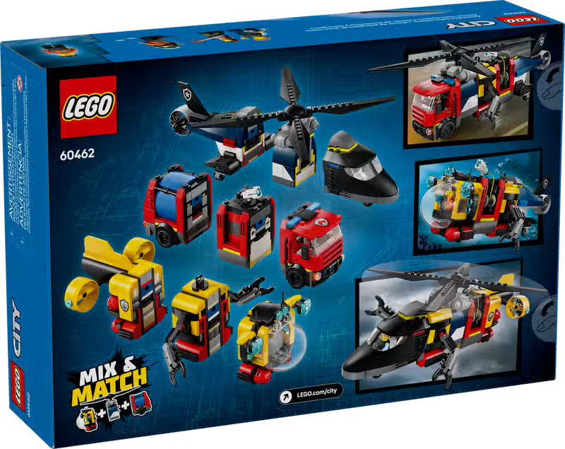 LEGO City Remix Helicopter, Fire Truck and Submarine (60462)