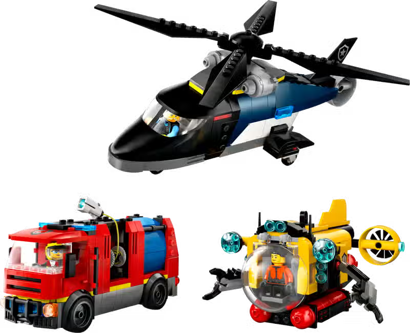 LEGO City Remix Helicopter, Fire Truck and Submarine (60462)