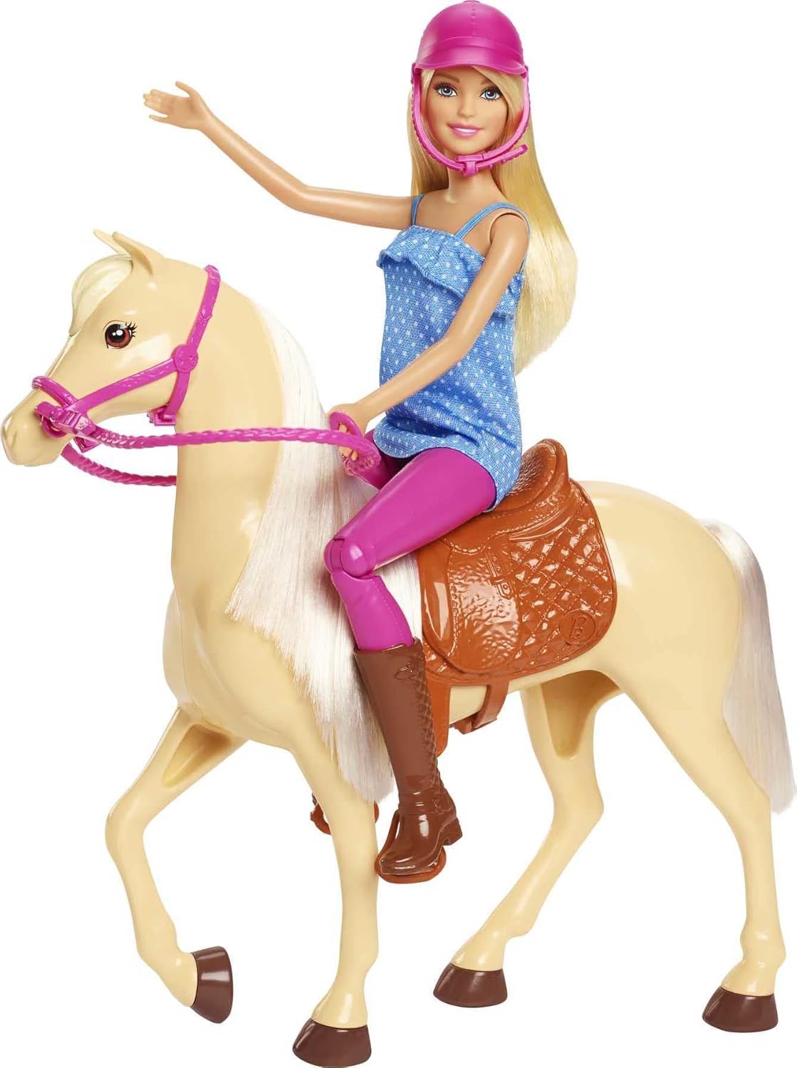 Barbie Doll & Horse Playset | Blonde Rider & Light Brown Horse | Ages 3+