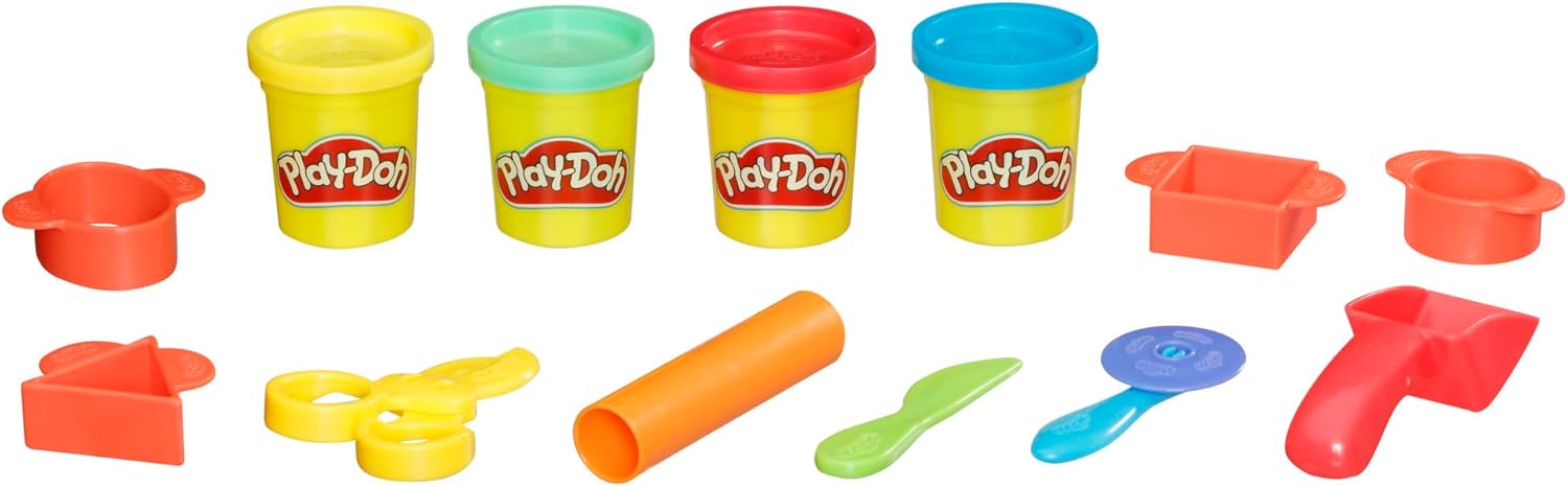 Play-Doh Starter Set 9-Piece Kit with Storage Tote & 4 Cans | Arts & Crafts for Kids Ages 3+