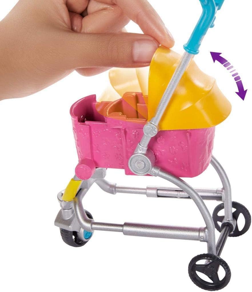 Barbie Dogwalking Doll & Accessories – Stroll & Play Pups Playset