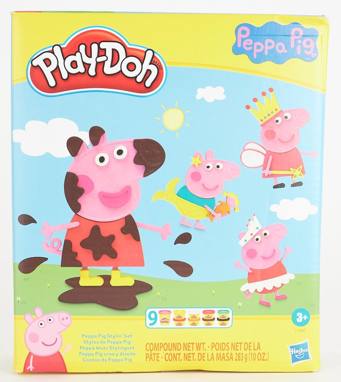 Play-Doh Peppa Pig Stylin’ Set | Peppa Pig Playset with 9 Cans & 11 Tools | Arts & Crafts Toy for Kids Ages 3+