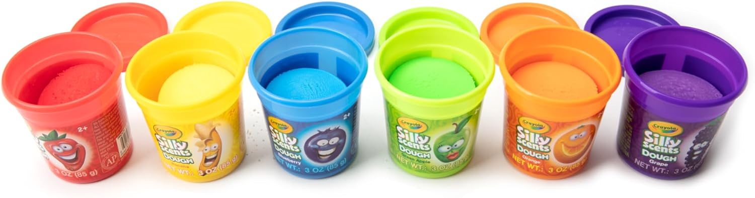 Crayola Silly Scents Play Dough 48-Pack | Scented & Neon Modeling Compound for Kids | Non-Toxic Party Favor Set for Ages 3+