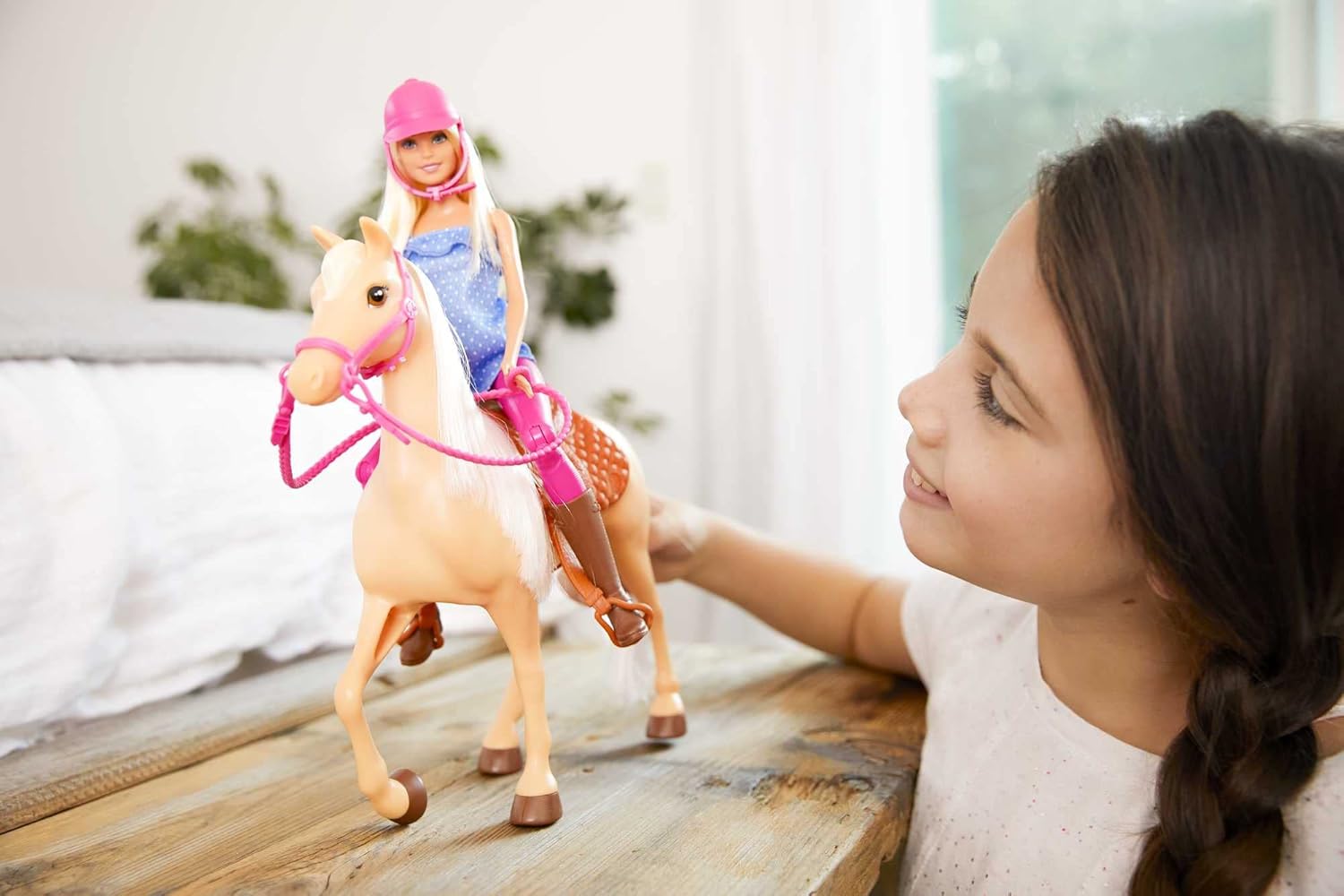 Barbie Doll & Horse Playset | Blonde Rider & Light Brown Horse | Ages 3+
