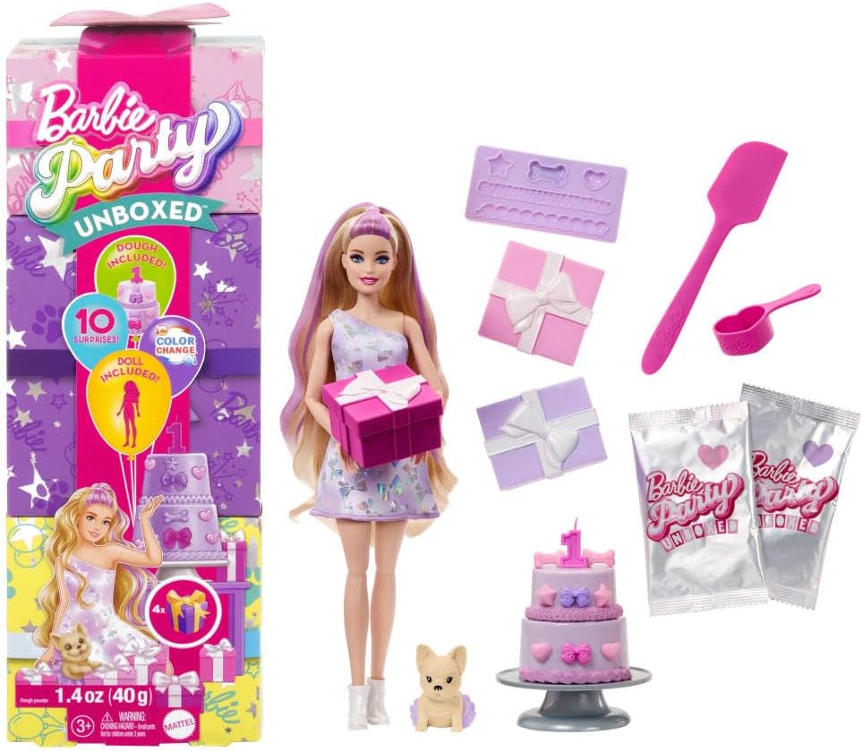 Barbie Party Unboxed Doll – Pet Birthday Series Birthday Bows Set