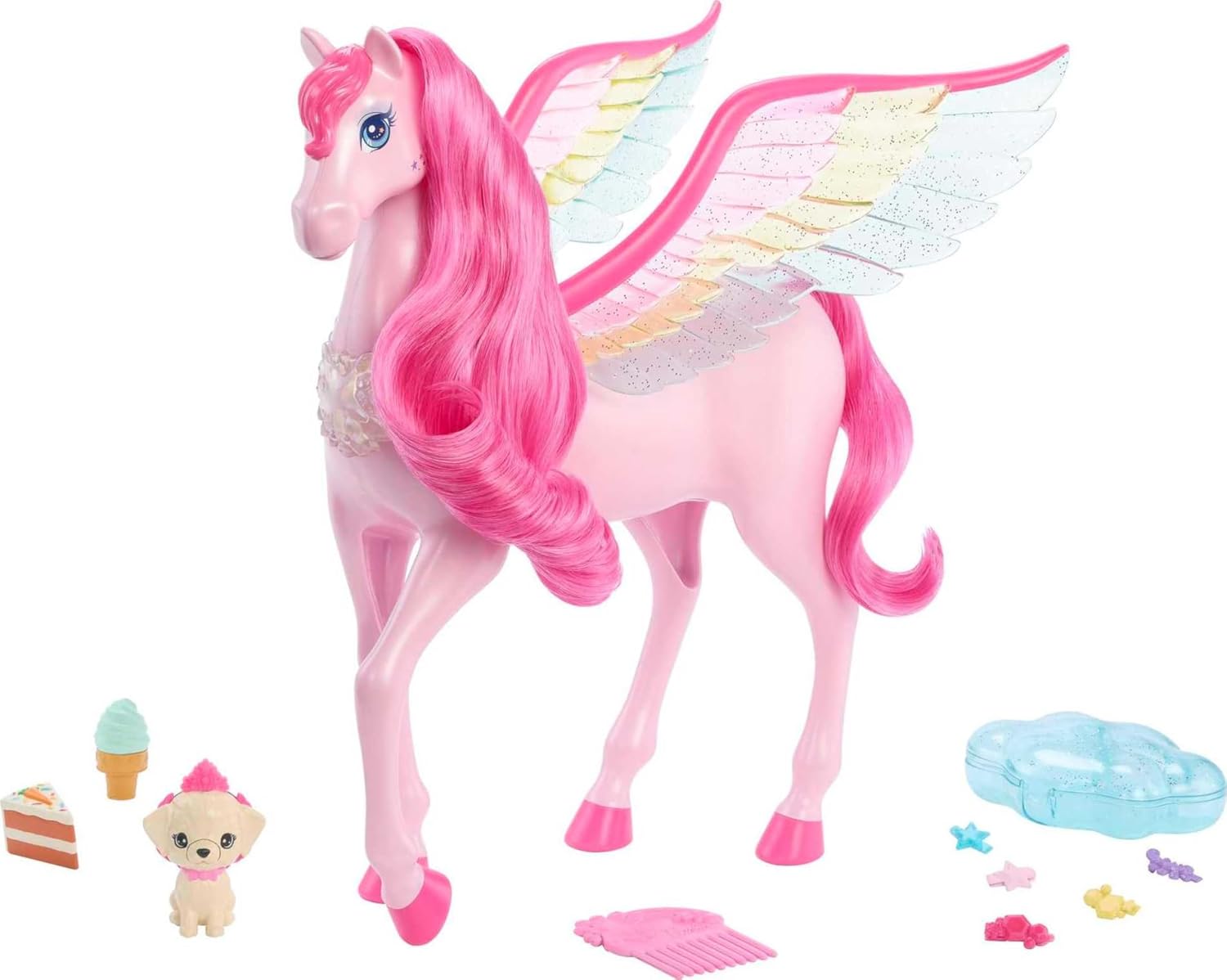 Barbie Pegasus Pink Winged Horse Toy | Inspired by Barbie A Touch of Magic | Ages 3+