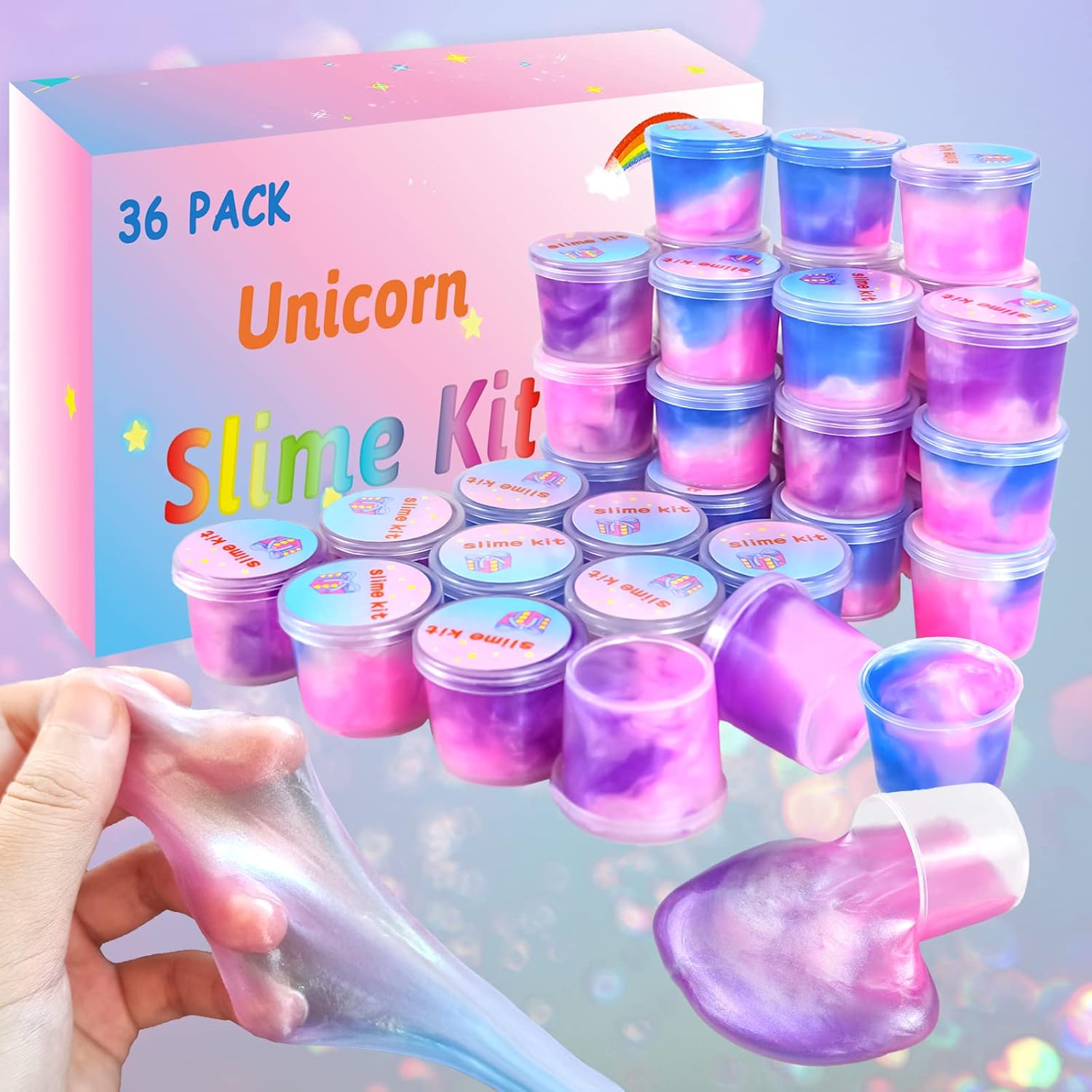 36-Pack Unicorn Galaxy Slime Kit Party Favors & Goodie Bag Fillers for Boys and Girls