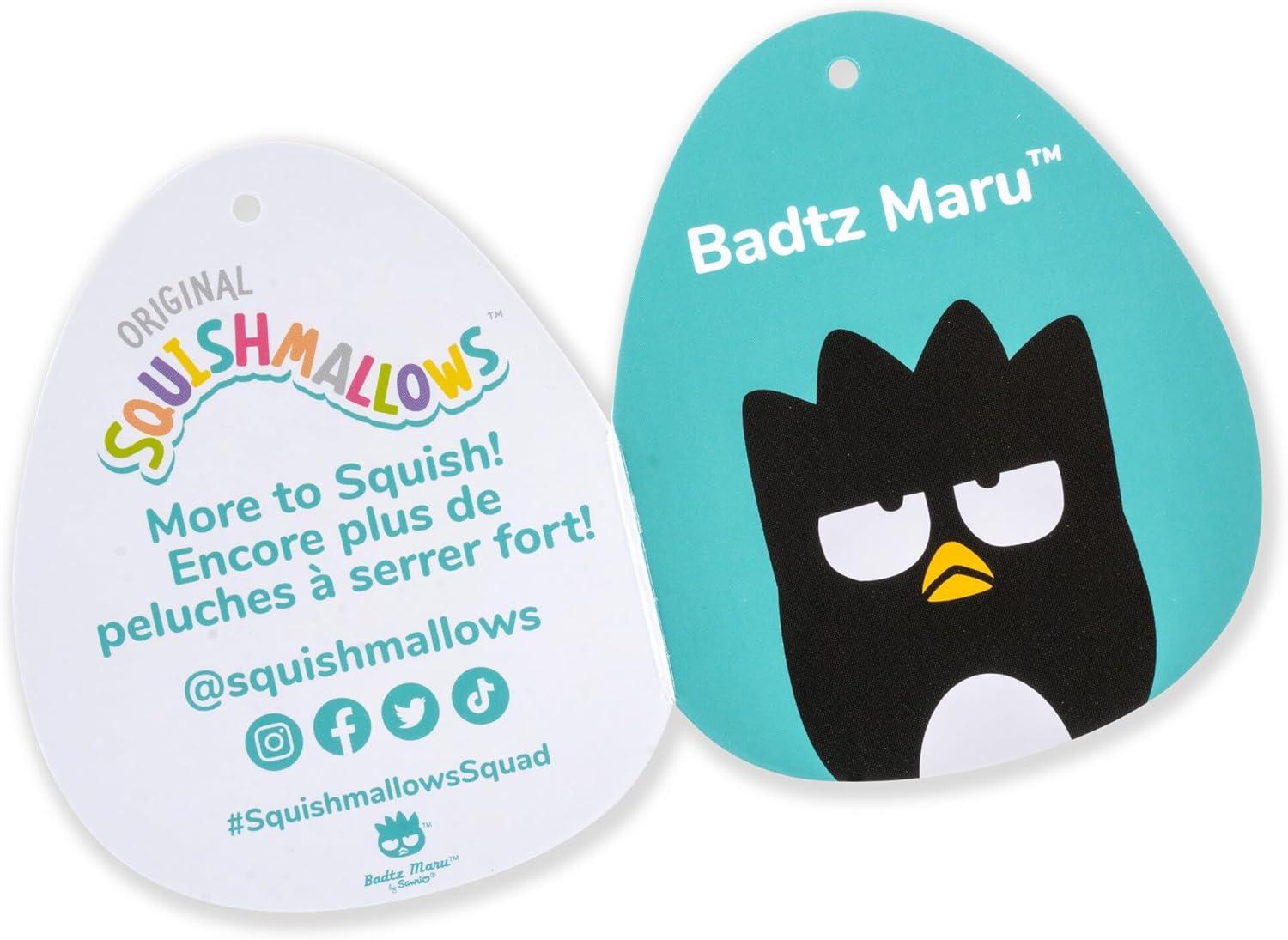 Squishmallows Hello Kitty and Friends Badtz-Maru Plush