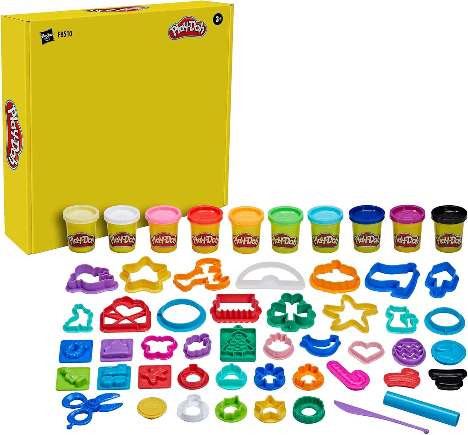 Play-Doh Feiertags-Werkzeugset | 43 Accessoires und 10 Farben | Ganzjähriges Kunst- und Bastelset für Kinder ab 3 Jahren