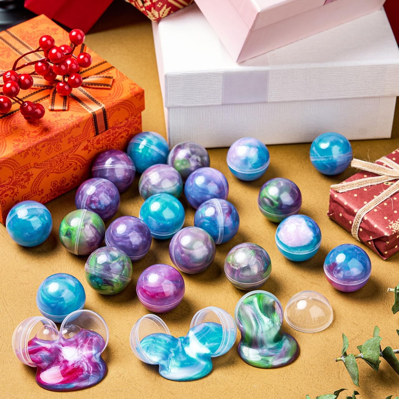 JOYIN Galaxy Slime Party Favors | 24-Pack Stretchy Slime Balls | Non-Sticky, Mess-Free, Safe Sensory Toys for Kids | Perfect Party Supplies & Classroom Rewards