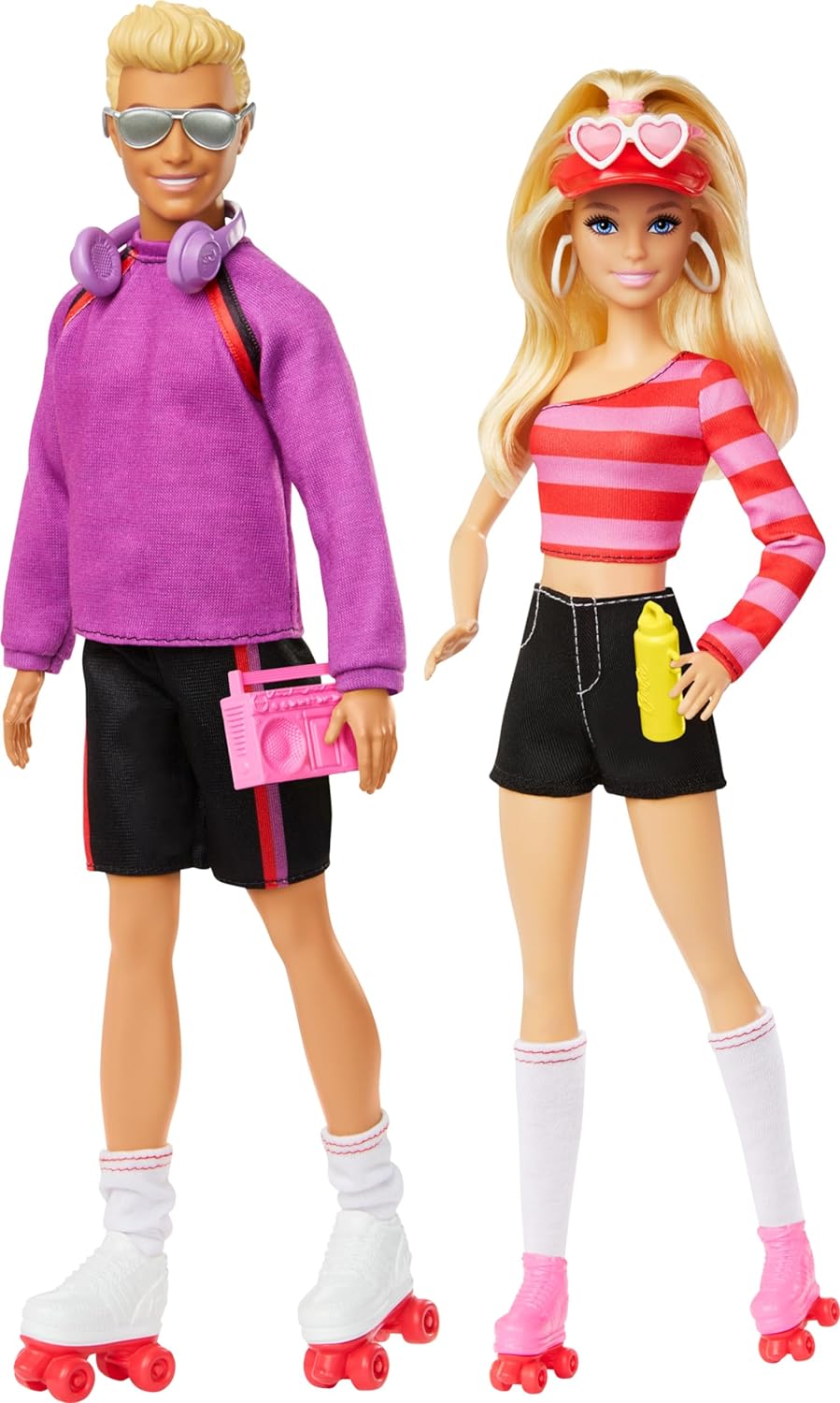 Barbie Fashionistas 2-Doll Roller-Skating Set featuring Barbie and Ken
