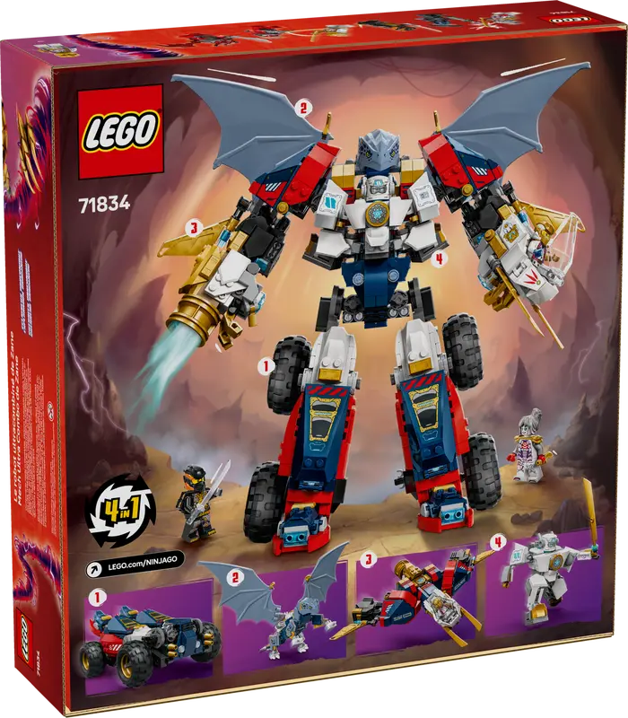 LEGO NINJAGO Zane’s Ultra Combo Mech 4-in-1 (71834)