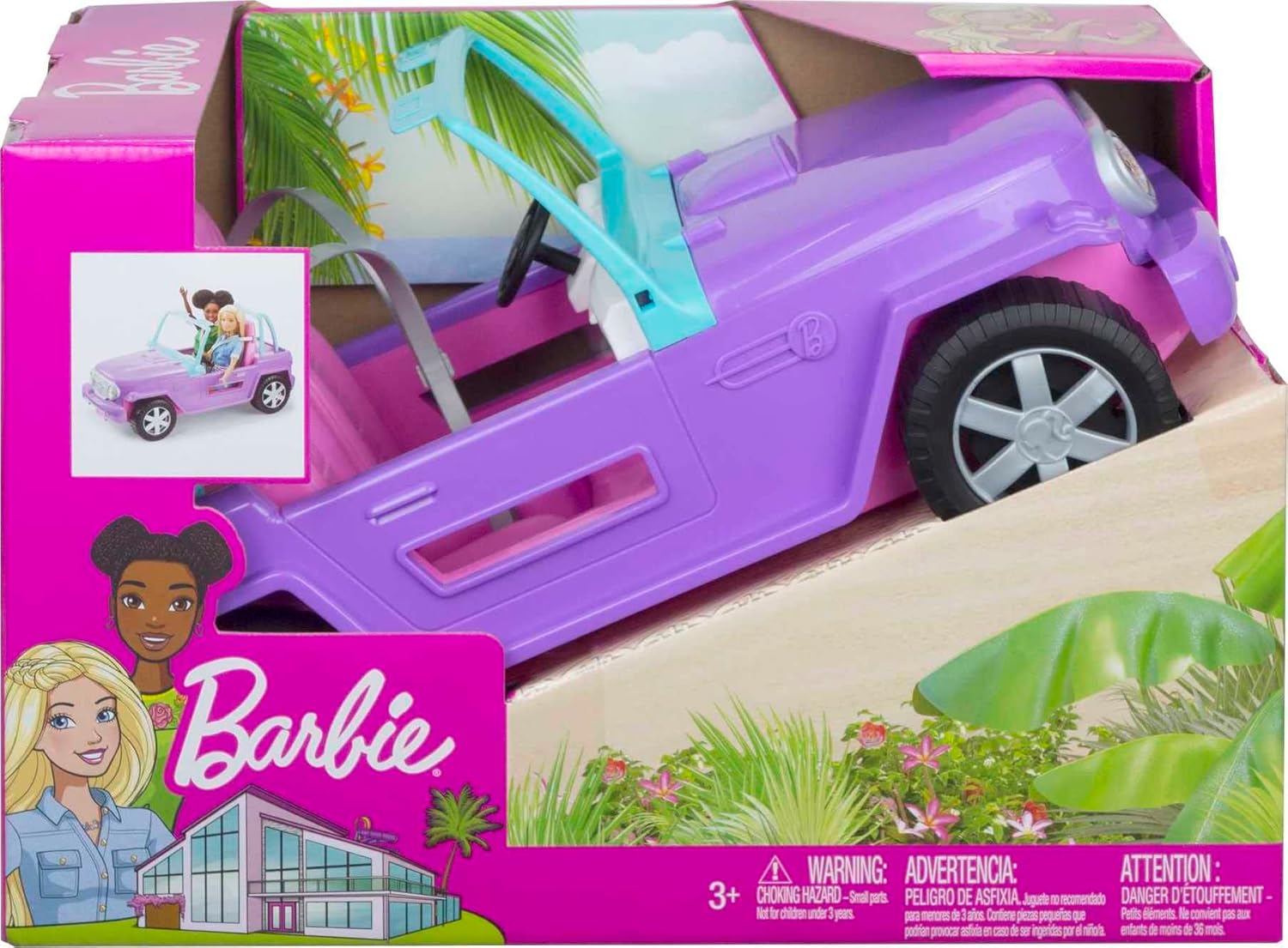 Barbie Off-Road Vehicle | Purple with Pink Seats | Rolling Wheels | Ages 3–7