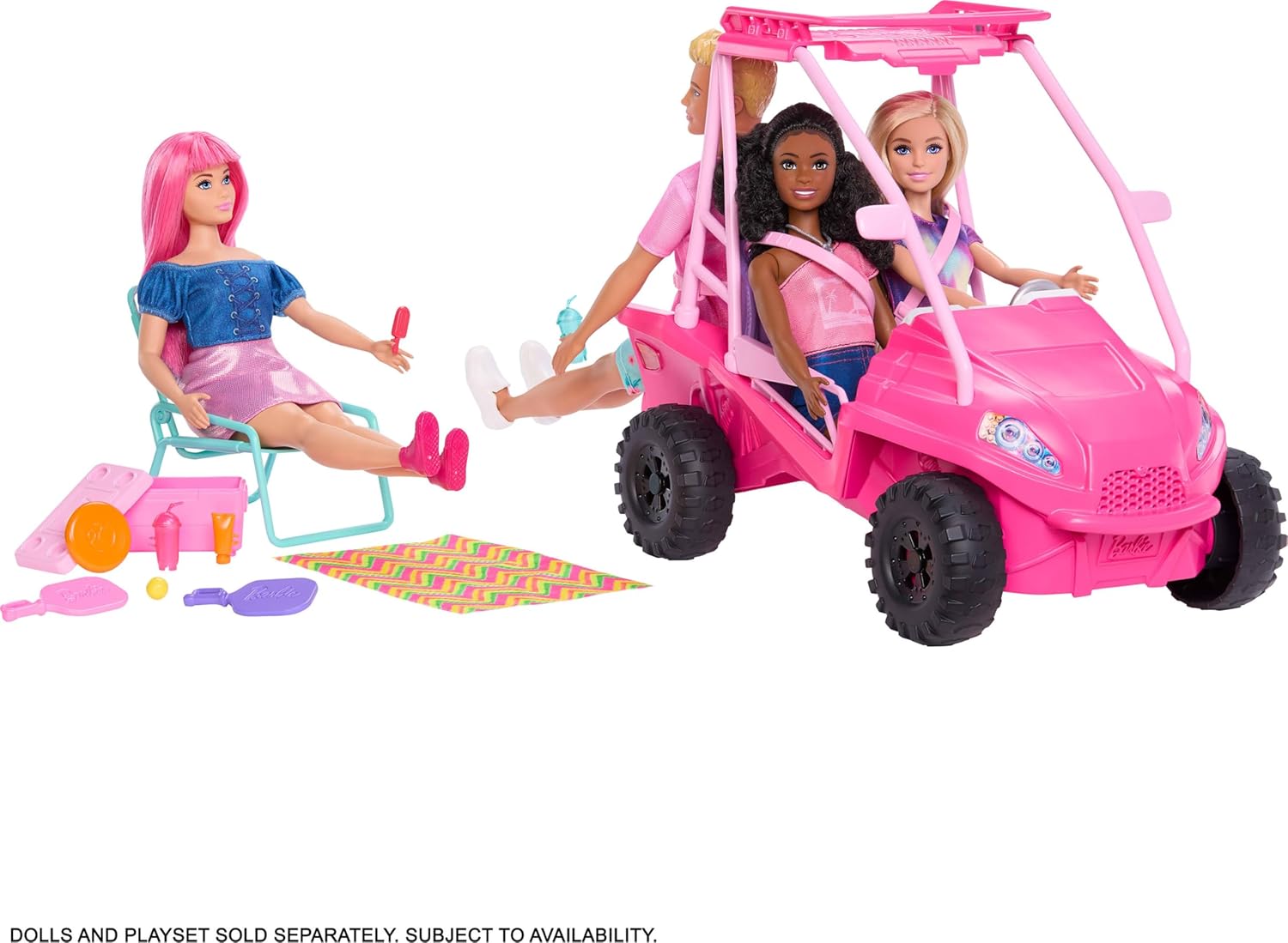 Barbie Mysteries: Beach Detectives Playset | Beach Buggy Car & 10+ Accessories | Ages 3+