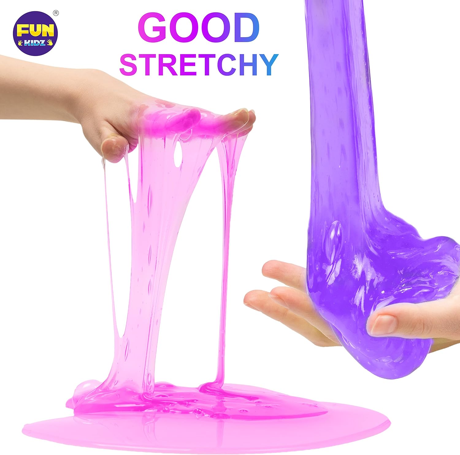 FunKidz Jumbo Slime Kit | 33 Cups Premade Slime Set | Soft, Cloud, Clear, Butter, Glitter & Glow-in-the-Dark | Non-Toxic DIY Kit for Kids Ages 4–12 | Party Favors & Gift Box