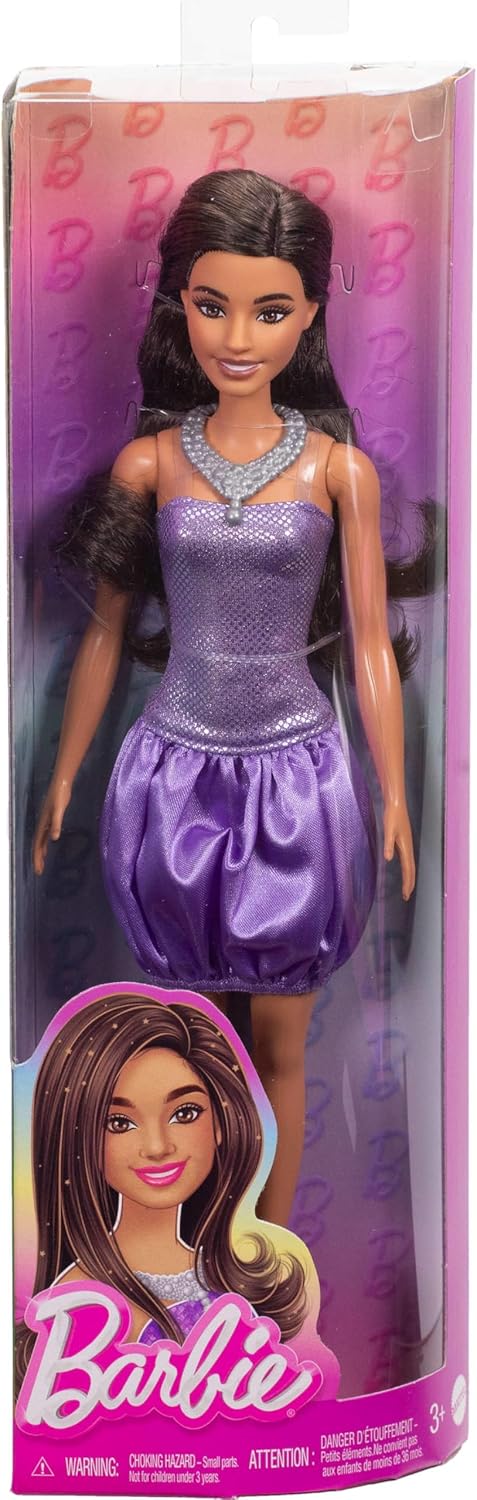 Barbie Fashionistas Doll in a Purple Bubble Dress