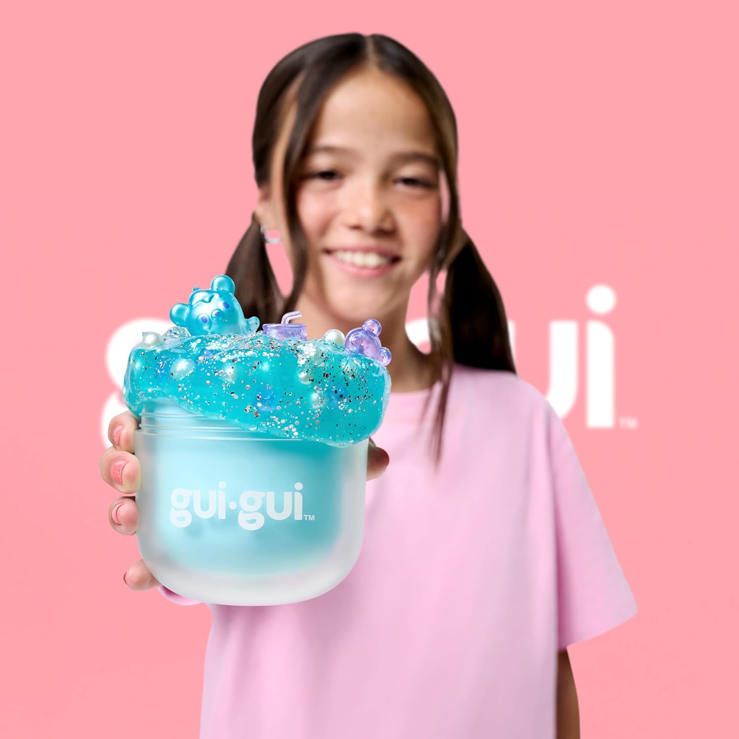 Gui Gui Scented Shimmer Deluxe Duo Pack | 2 Iridescent Slimes | 5-Step DIY Customization | Reusable Container | ASMR Experience