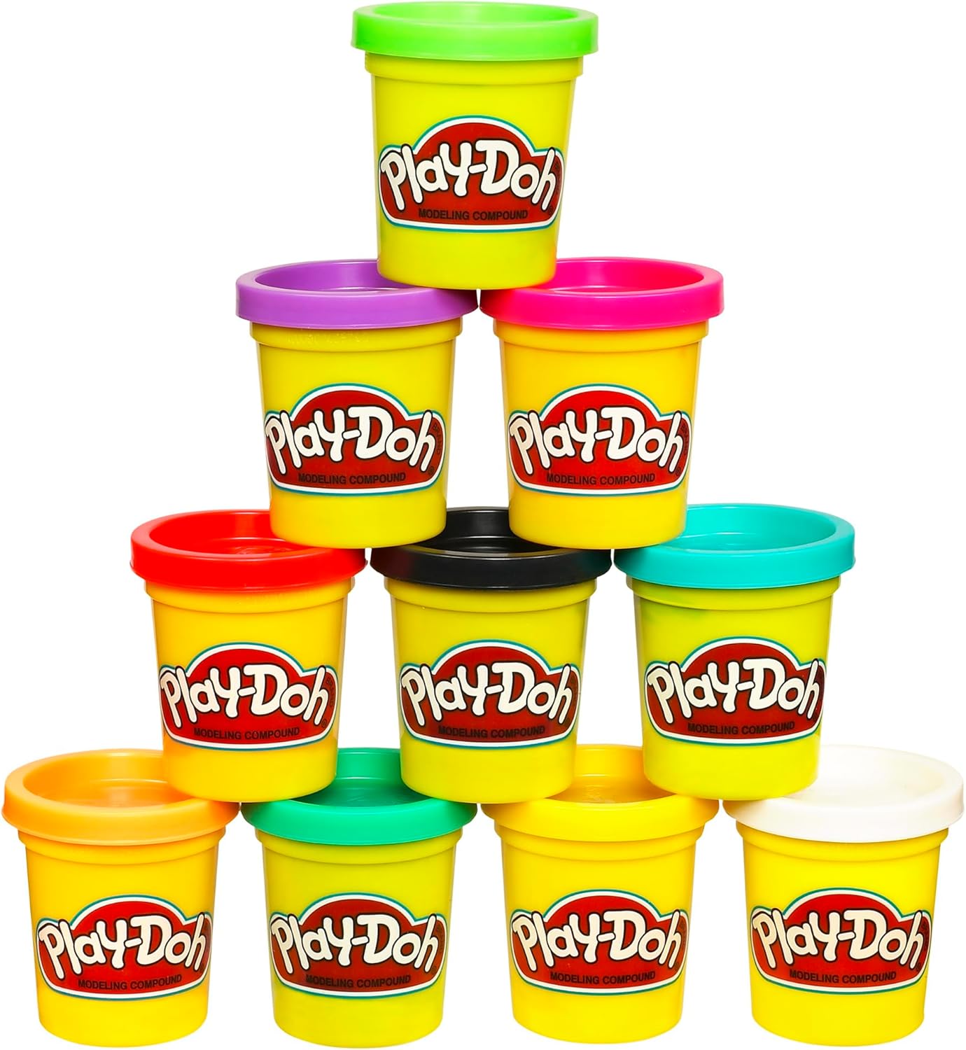 Play -Doh Modeling Compound 10-Pack Case of Assorted Colors, Non-Toxic 57g