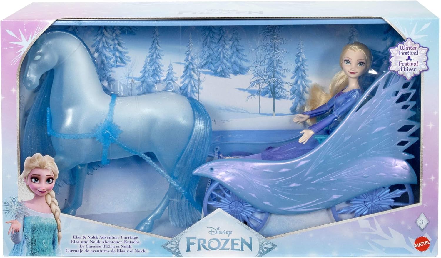 Disney Frozen: Winter Festival Elsa & Nokk Adventure Carriage Set | Inspired by Disney’s Frozen Series | Ages 3+