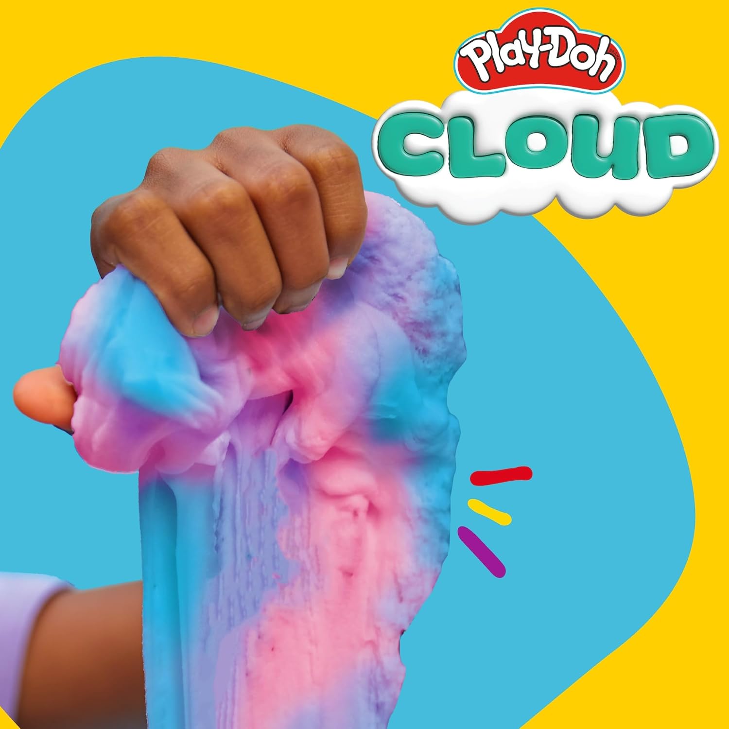 Play-Doh Cloud, Pink & Blue, Cotton Candy Scent, Single Can 170g