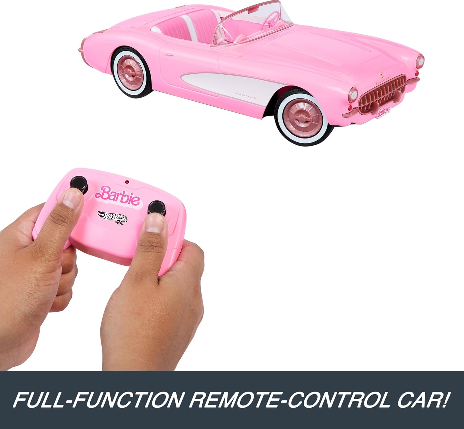 Hot Wheels Barbie RC Corvette | Remote-Control Car from Barbie The Movie | Ages 3+