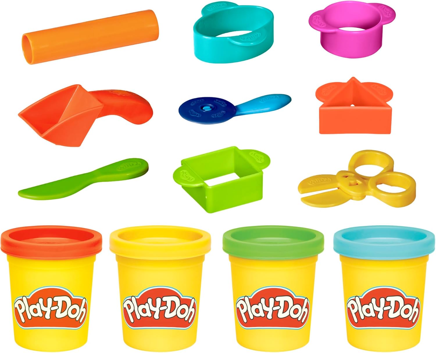 Play-Doh Starter Set 9-Piece Kit with Storage Tote & 4 Cans | Arts & Crafts for Kids Ages 3+