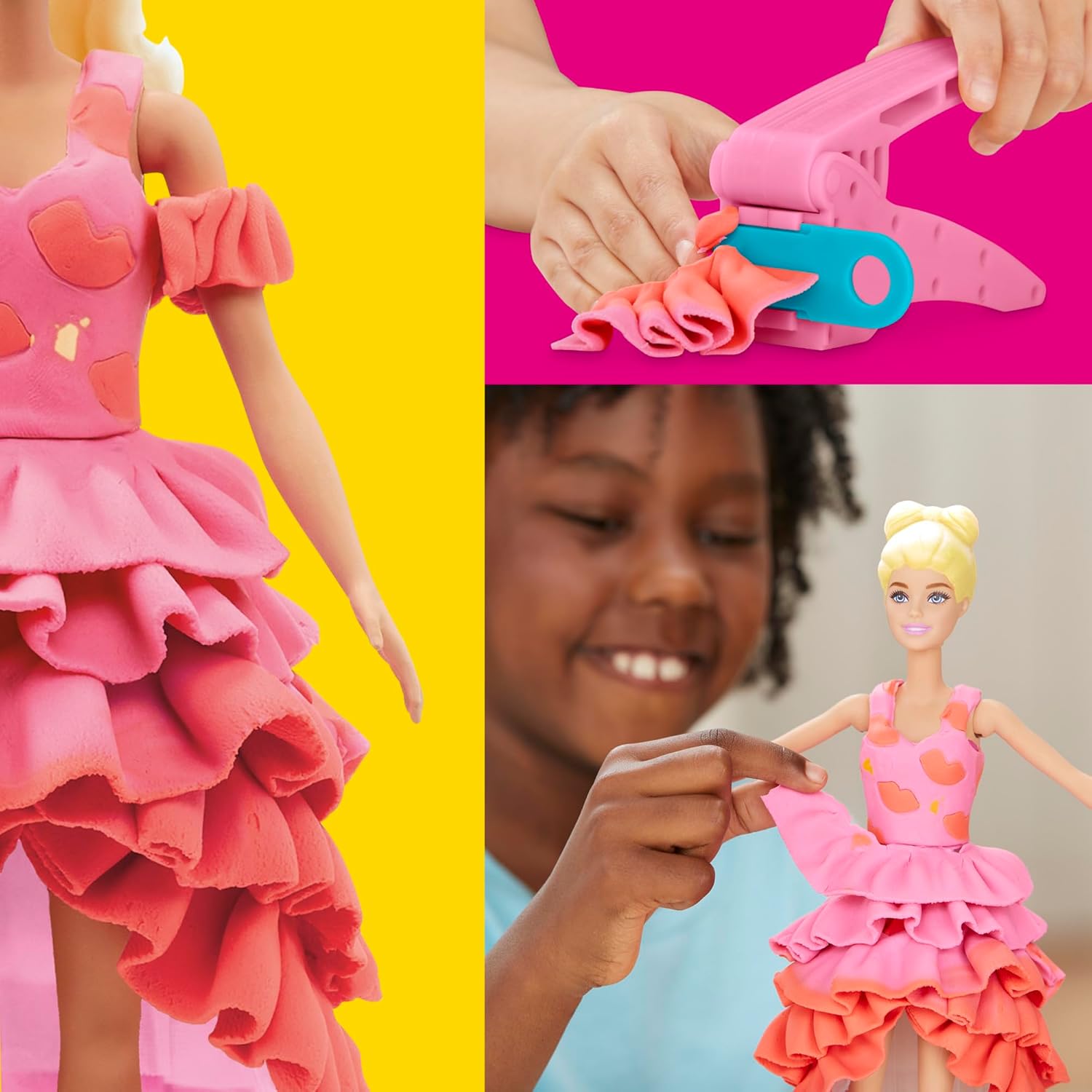 Play-Doh Barbie Designer Fashion Show Set | Create Doll Clothes with 21 Fashion Accessories & 6 Play-Doh Colors | Ages 5+