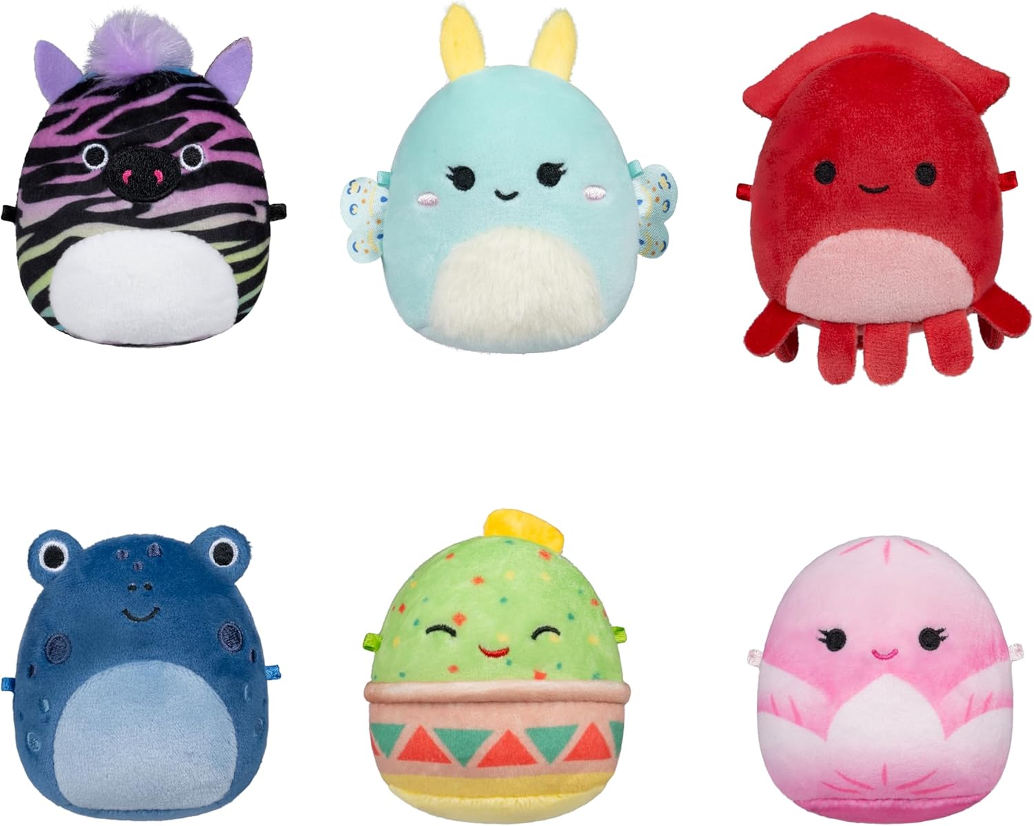 Squishmallows Micromallows Plush 6-Pack (Altman, Connie, Gideon, Safiyah, Elin, Agnolo)