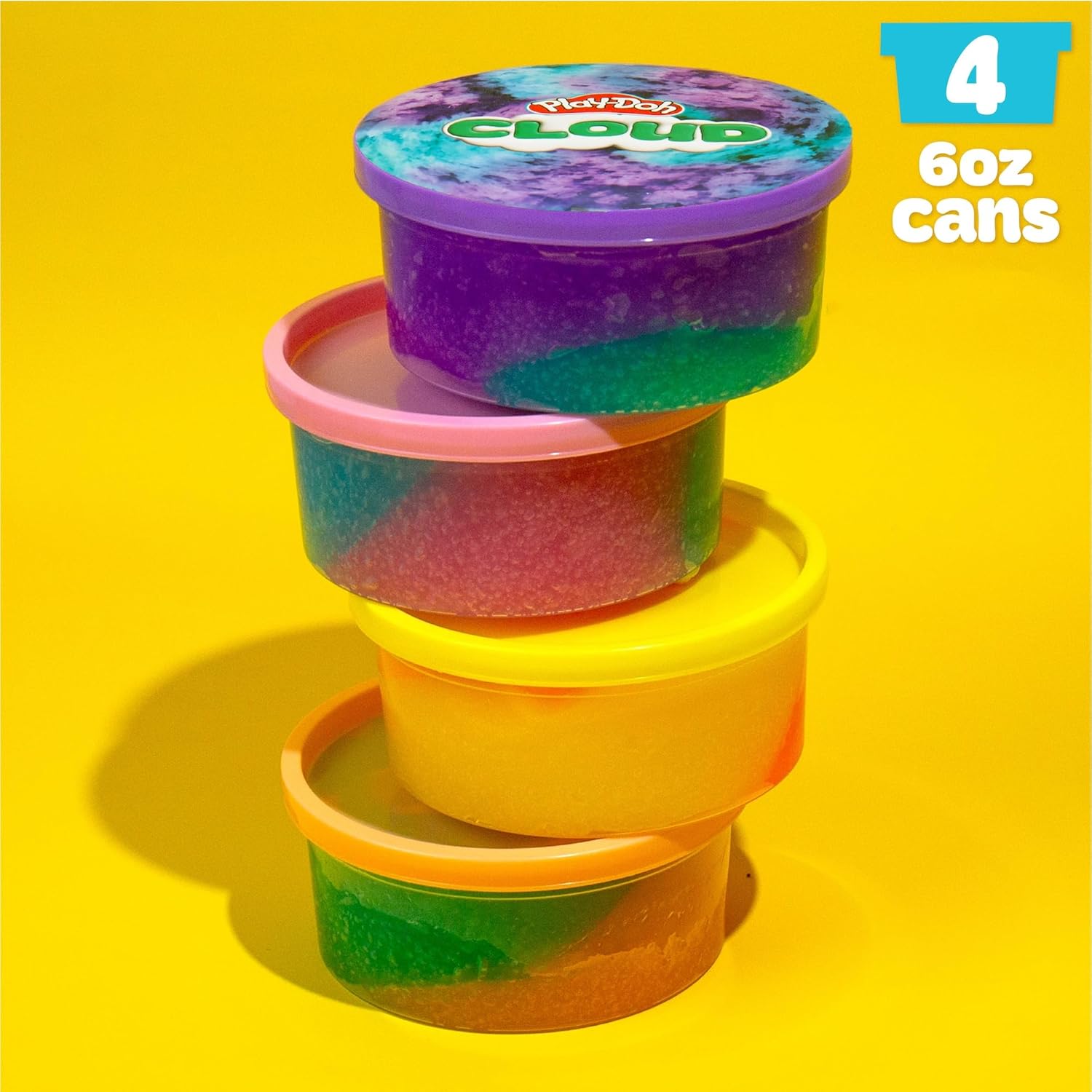 Play-Doh Scented Cloud – 4-Piece Bundle Pack | 4×170 g Resealable Cans