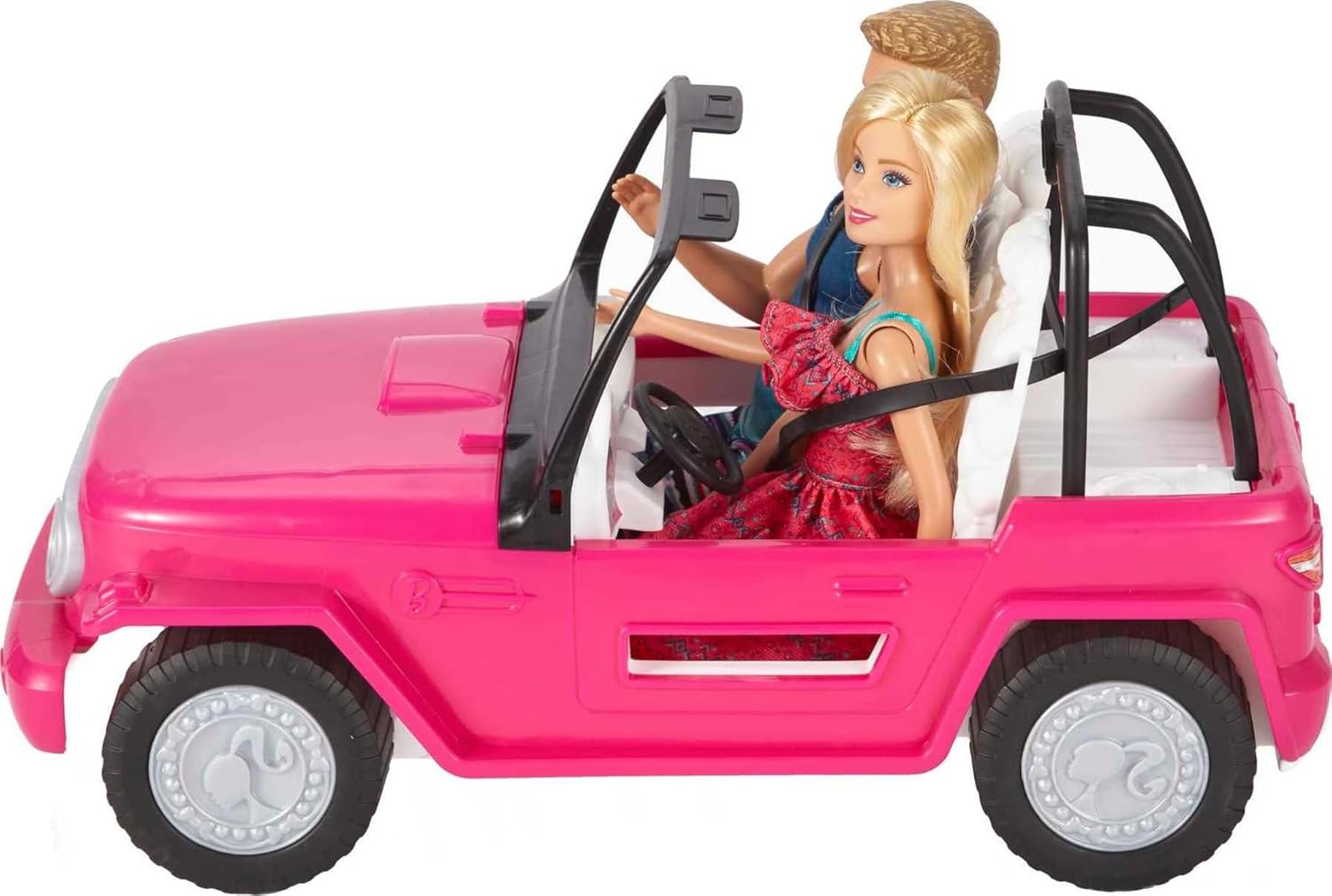 Barbie Car Beach Cruiser with Barbie & Ken Dolls | 2-Seater Convertible | Ages 3+