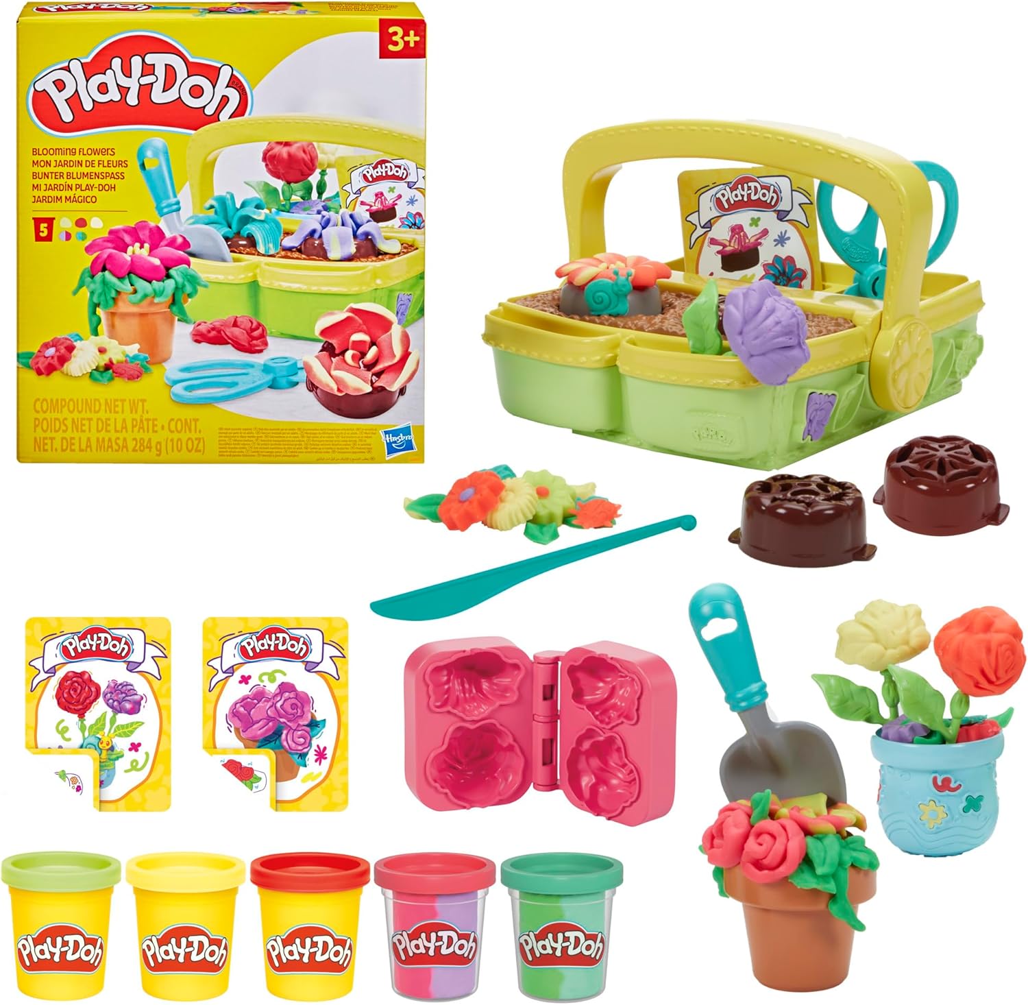 Play-Doh Blooming Flower Garden Spielset | Von der Natur inspiriertes Kunst- und Bastelspielzeug für Kinder ab 3 Jahren
