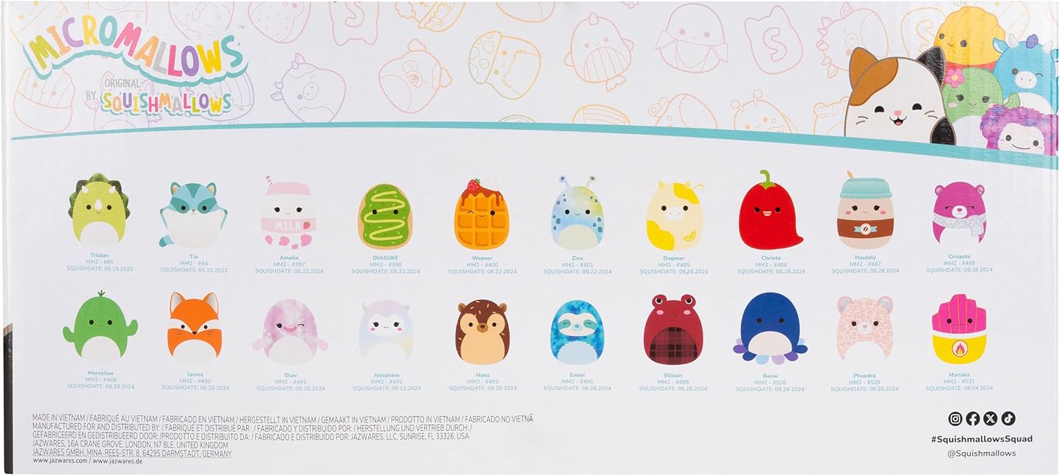 Squishmallows Micromallows Plush 20-Pack