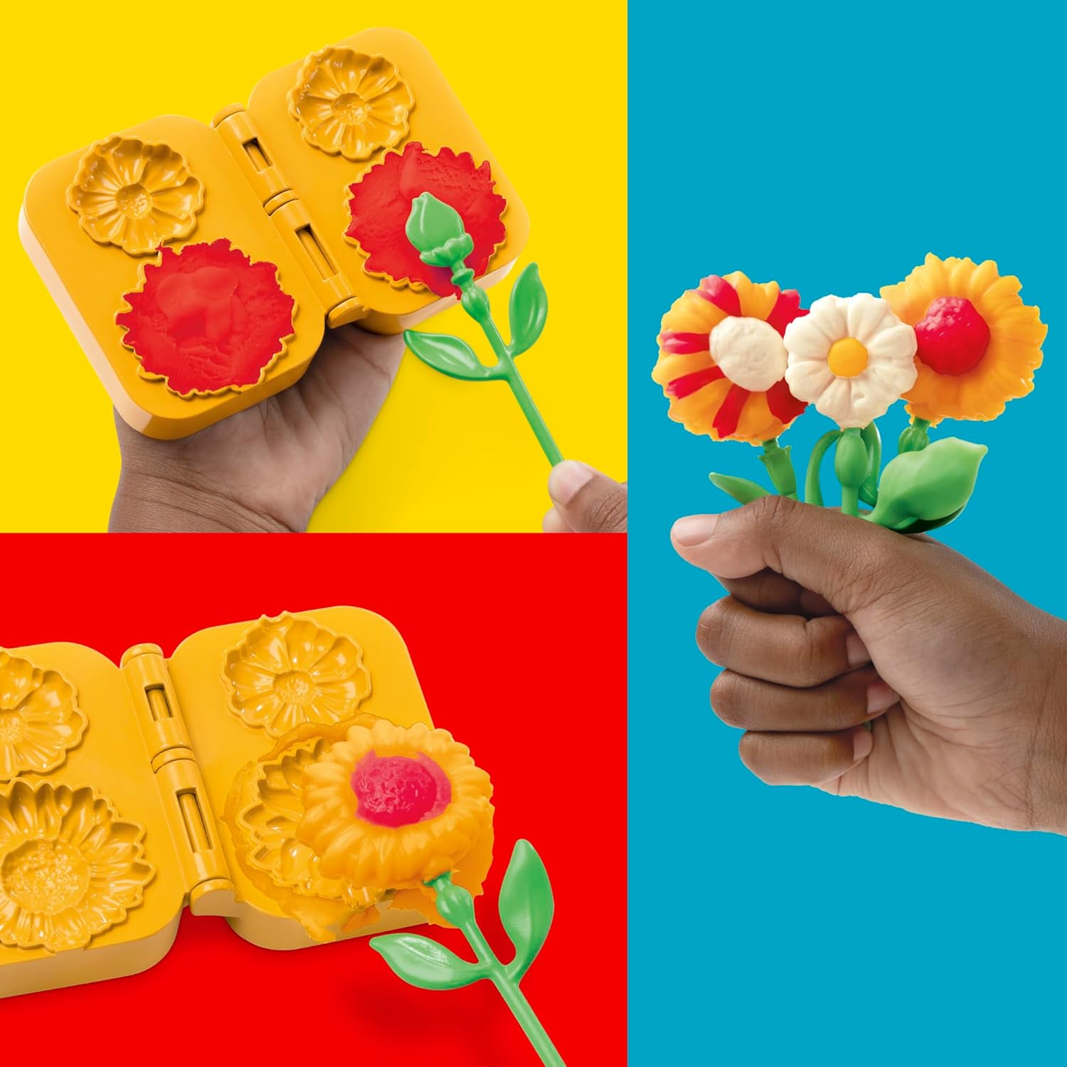 Play-Doh Sunflowers & Daisies Flower Toy | Floral Scented Modeling Compound | Kids Arts & Crafts Kit for Ages 3+