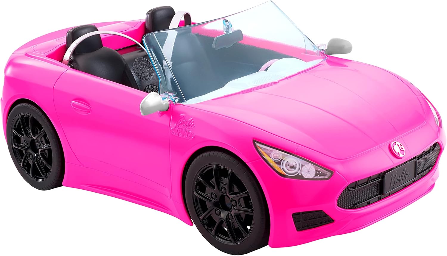 Barbie Convertible 2-Seater Vehicle | Pink Car with Rolling Wheels | Ages 3–7
