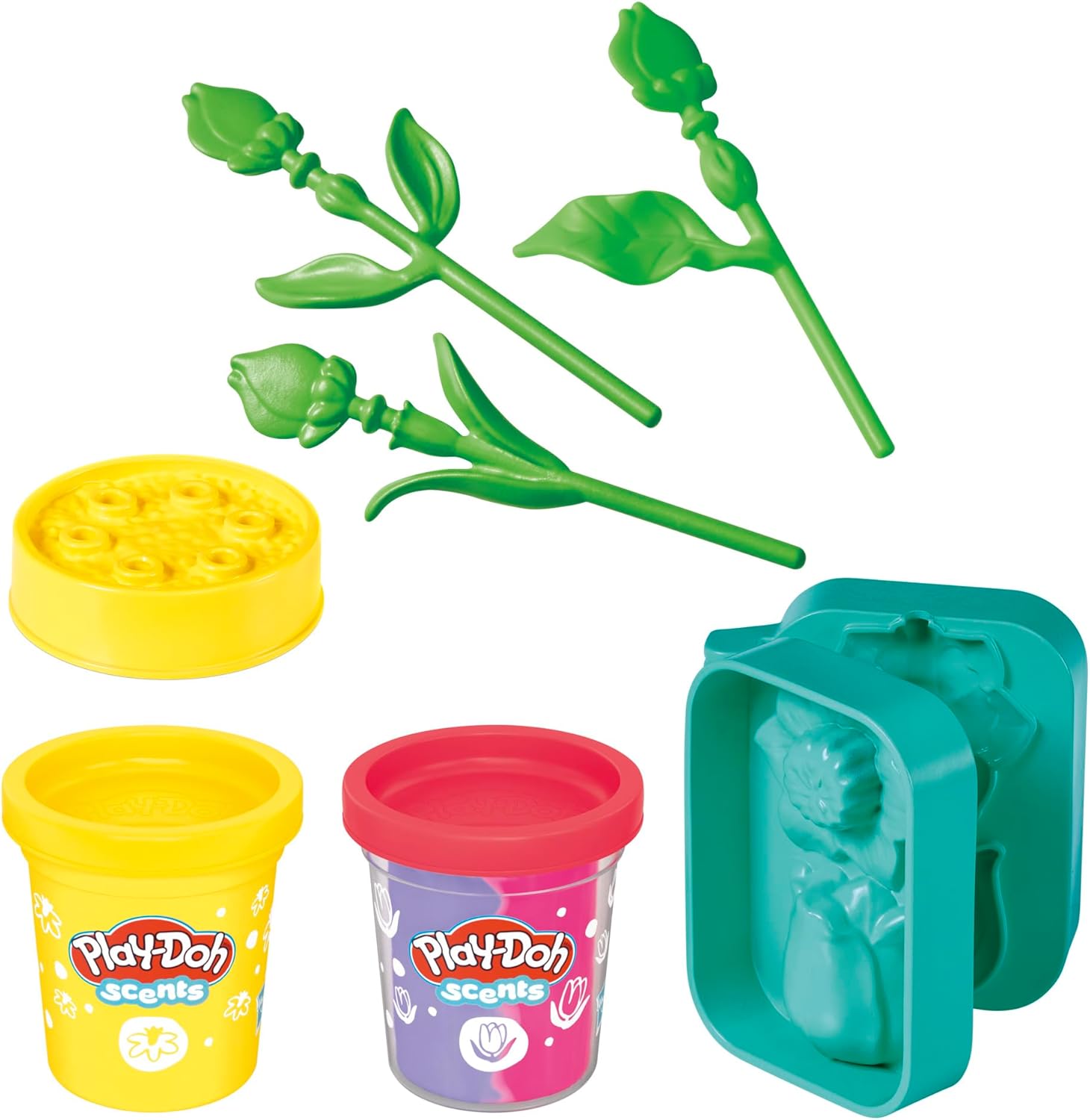 Play-Doh Tulips & Daffodils Flower Toy | Floral Scented Modeling Compound | Kids Arts & Crafts Kit for Ages 3+