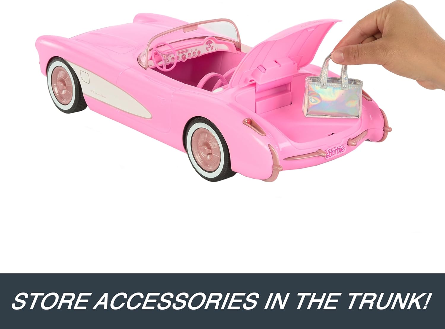 Hot Wheels Barbie RC Corvette | Remote-Control Car from Barbie The Movie | Ages 3+