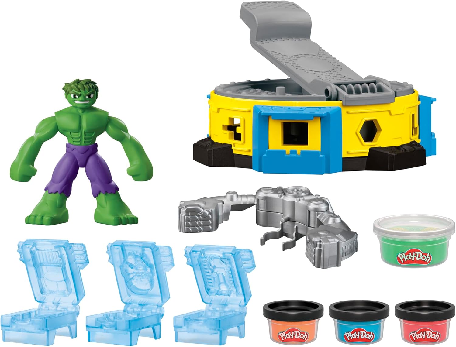 Play-Doh Marvel Hulk Smash & Squish Spielset | Superhelden-Actionfigur und Smash-Tools für Kinder ab 4 Jahren