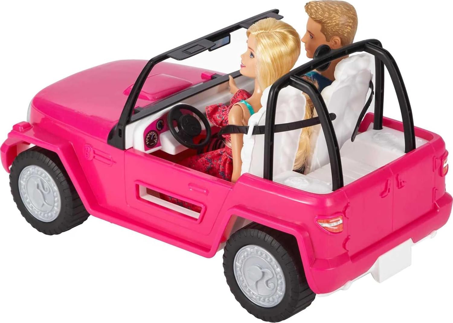 Barbie Car Beach Cruiser with Barbie & Ken Dolls | 2-Seater Convertible | Ages 3+