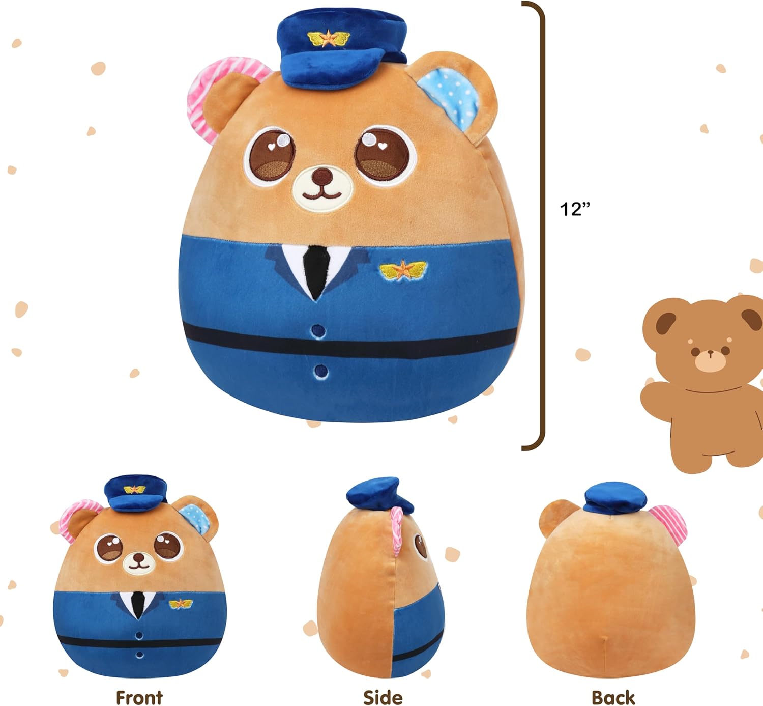 Squishmallows  -  Easfan Policeman Bear