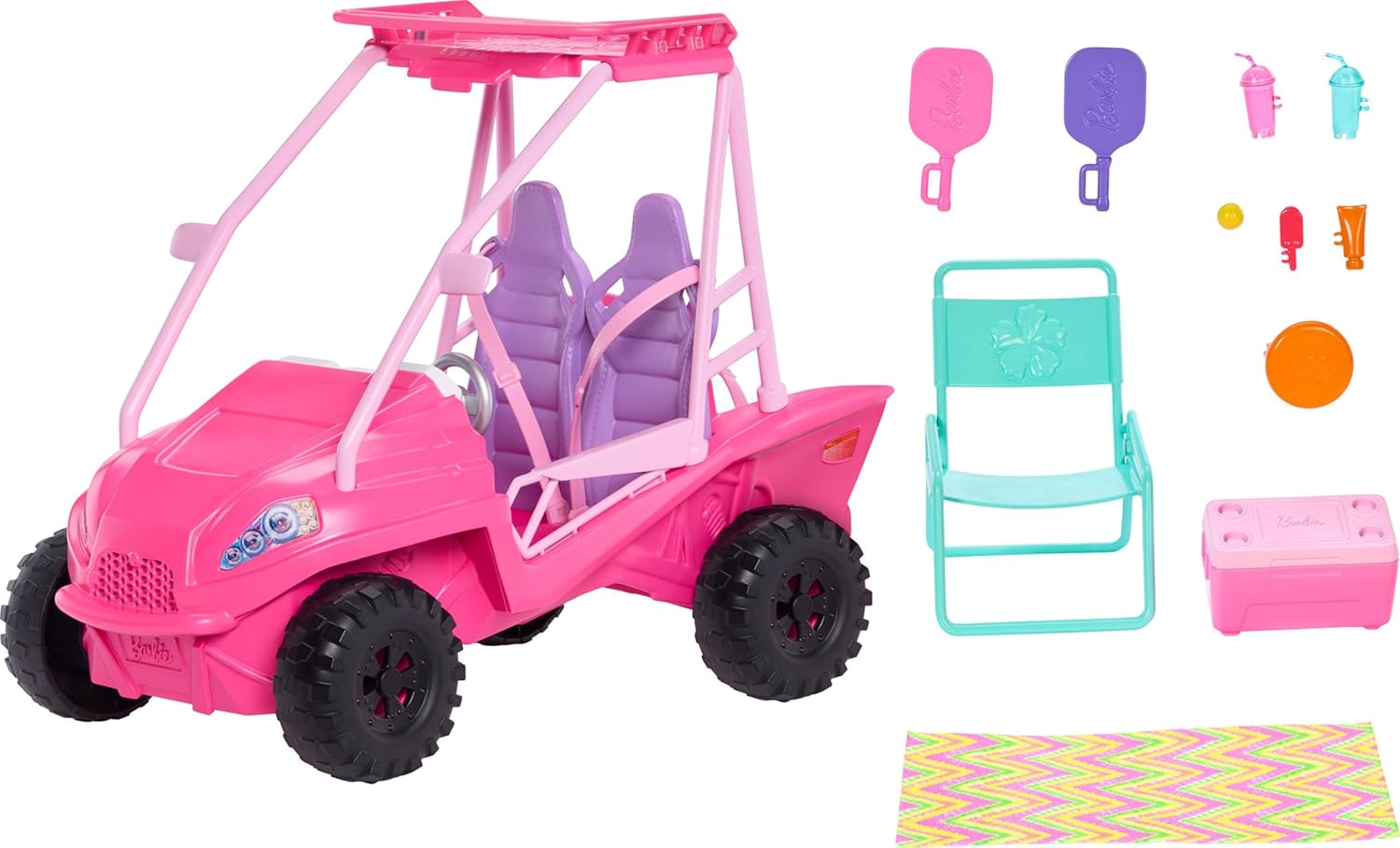 Barbie Mysteries: Beach Detectives Playset | Beach Buggy Car & 10+ Accessories | Ages 3+