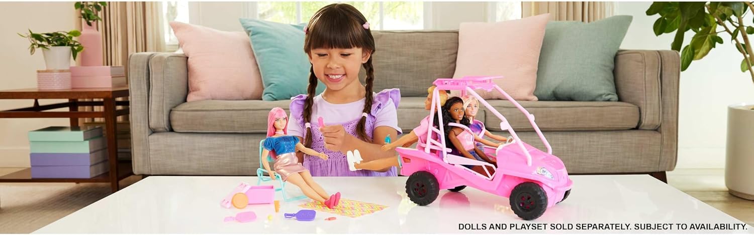 Barbie Mysteries: Beach Detectives Playset | Beach Buggy Car & 10+ Accessories | Ages 3+