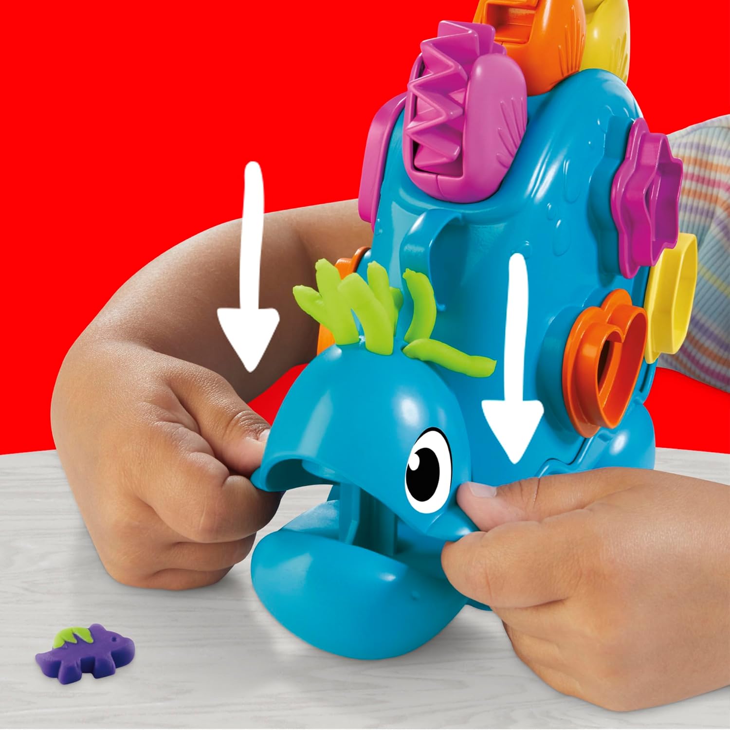 Play-Doh Shapes & Colors Dino Starter-Set | Sensorisches Dinosaurier-Spielset für Kinder ab 2 Jahren | 11 Accessoires und 6 Farben