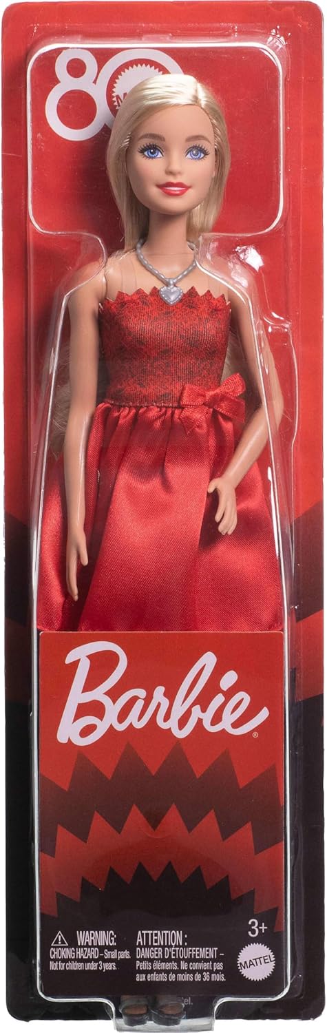 Barbie Mattel 80th Anniversary Ruby-Red Celebration Doll