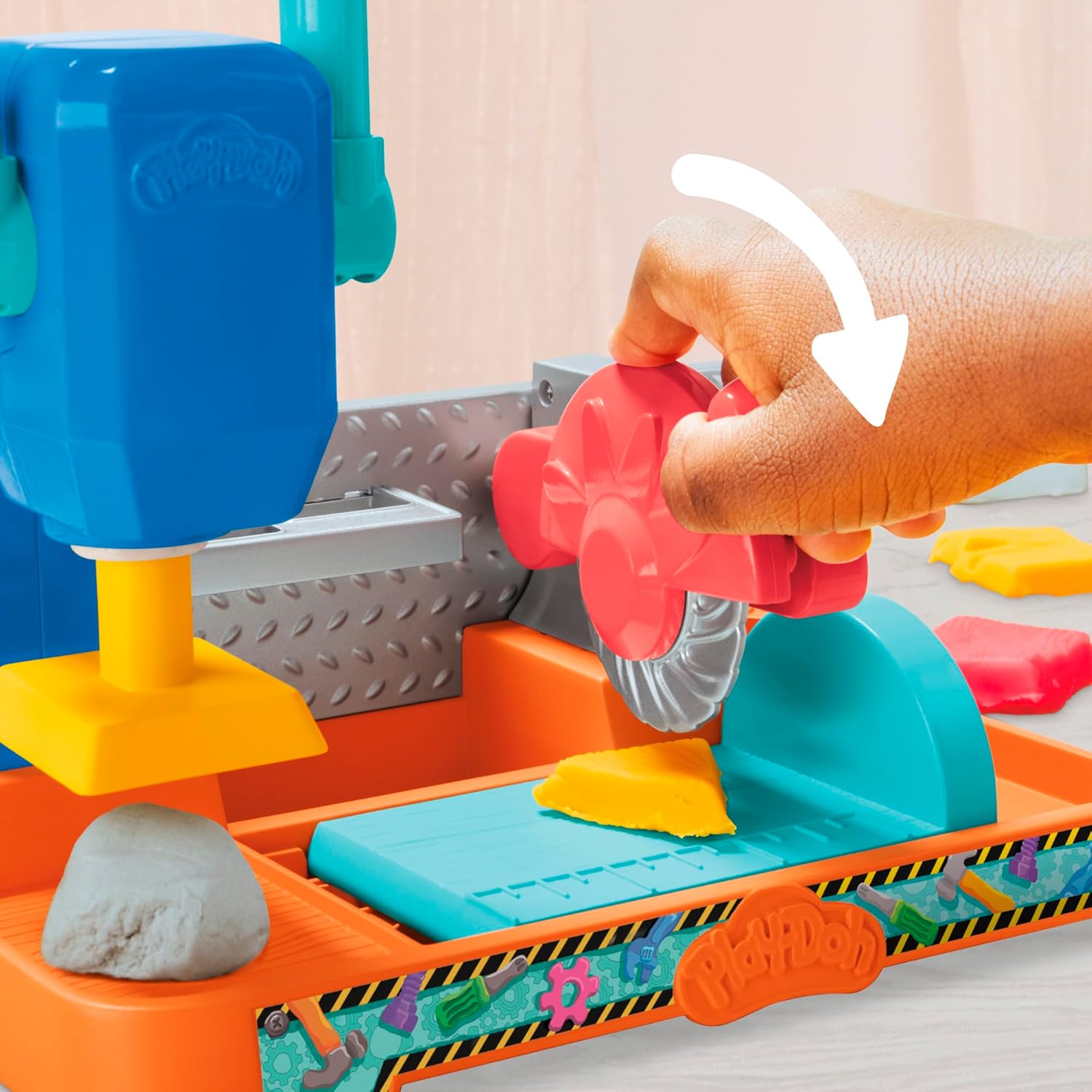 Play-Doh Stamp & Saw Tool Bench Playset | Construction Workshop for Kids Ages 3+