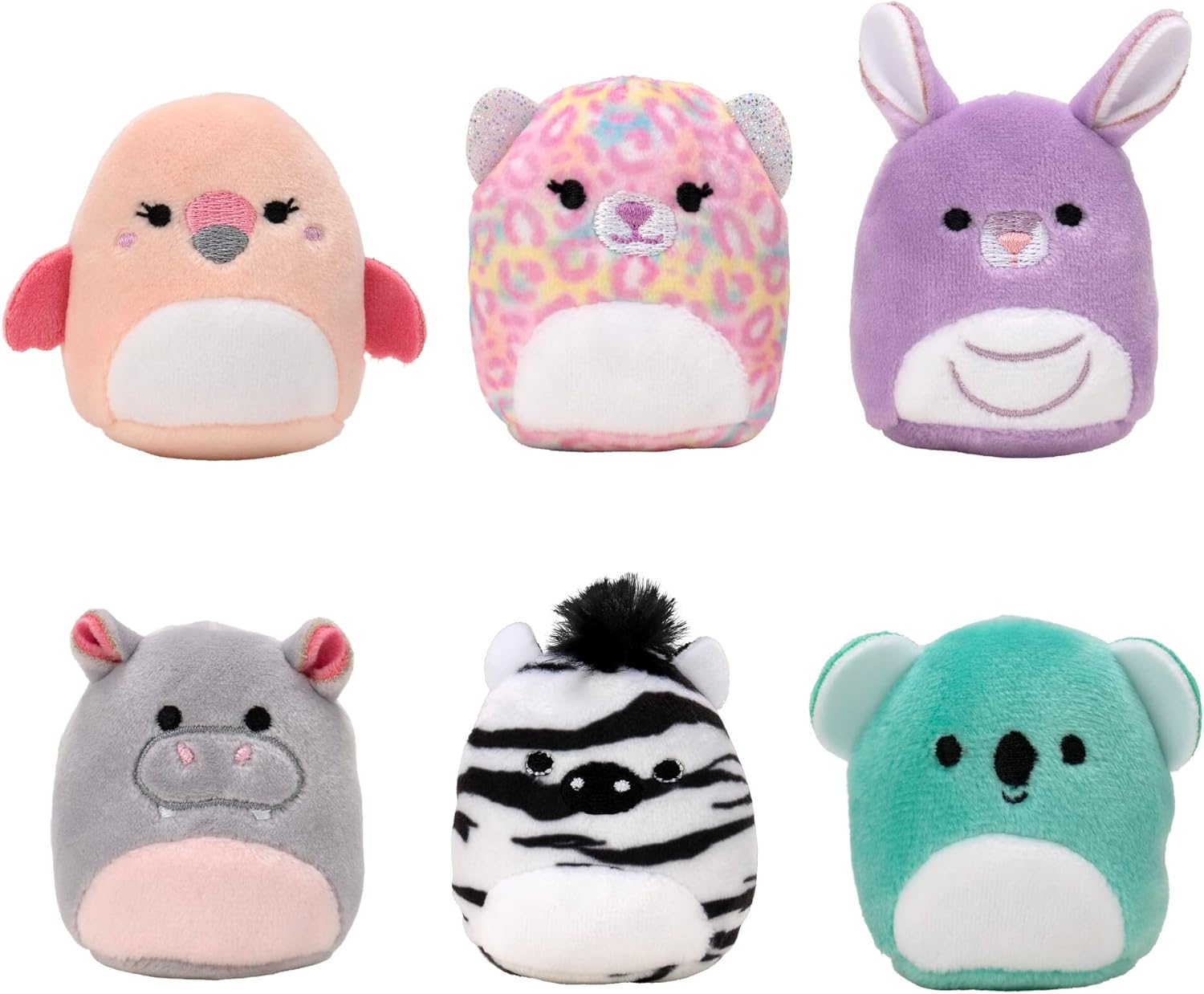 Squishmallows Micromallows Wildlife Squad Characters - Includes Michaela and Kiki Plus Four Mystery Figures - Irresistibly Soft, Colorful Plush