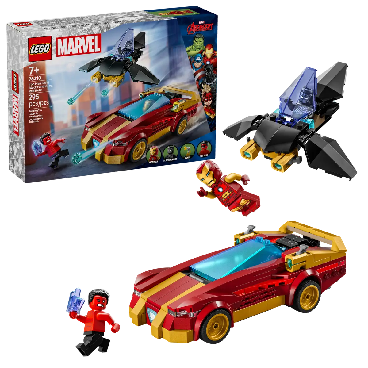 Iron Man Car & Black Panther vs. Red Hulk (76310)