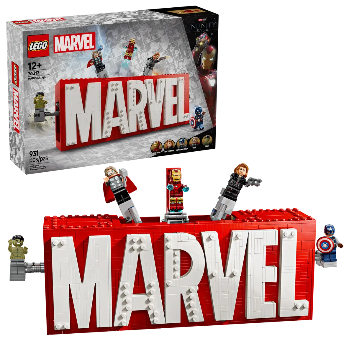 Logo et figurines MARVEL (76313)