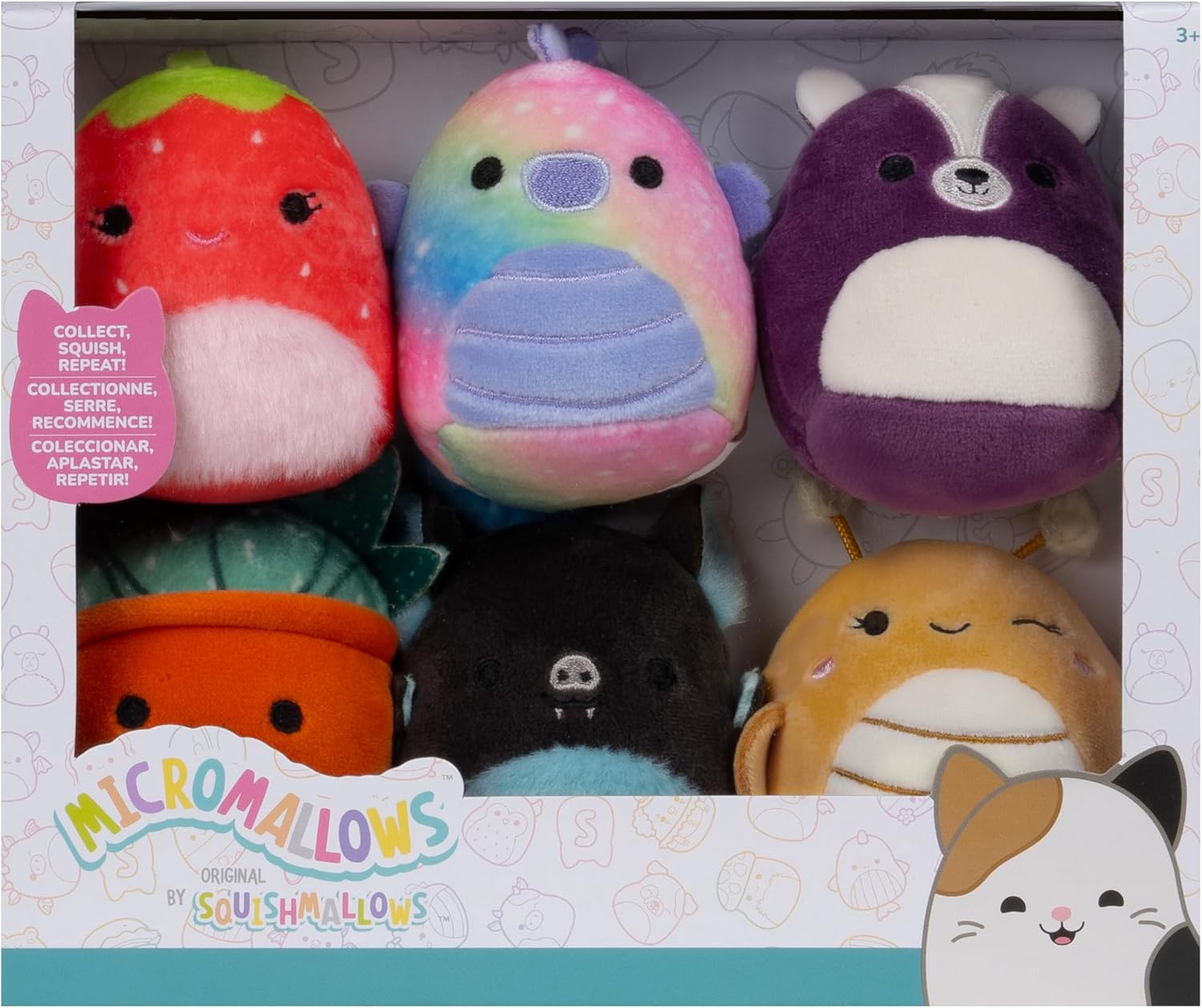 Squishmallows Micromallows Plush 6-Pack (Myrna, Henley, Anjara, Carlos, Joelle, Poplina)