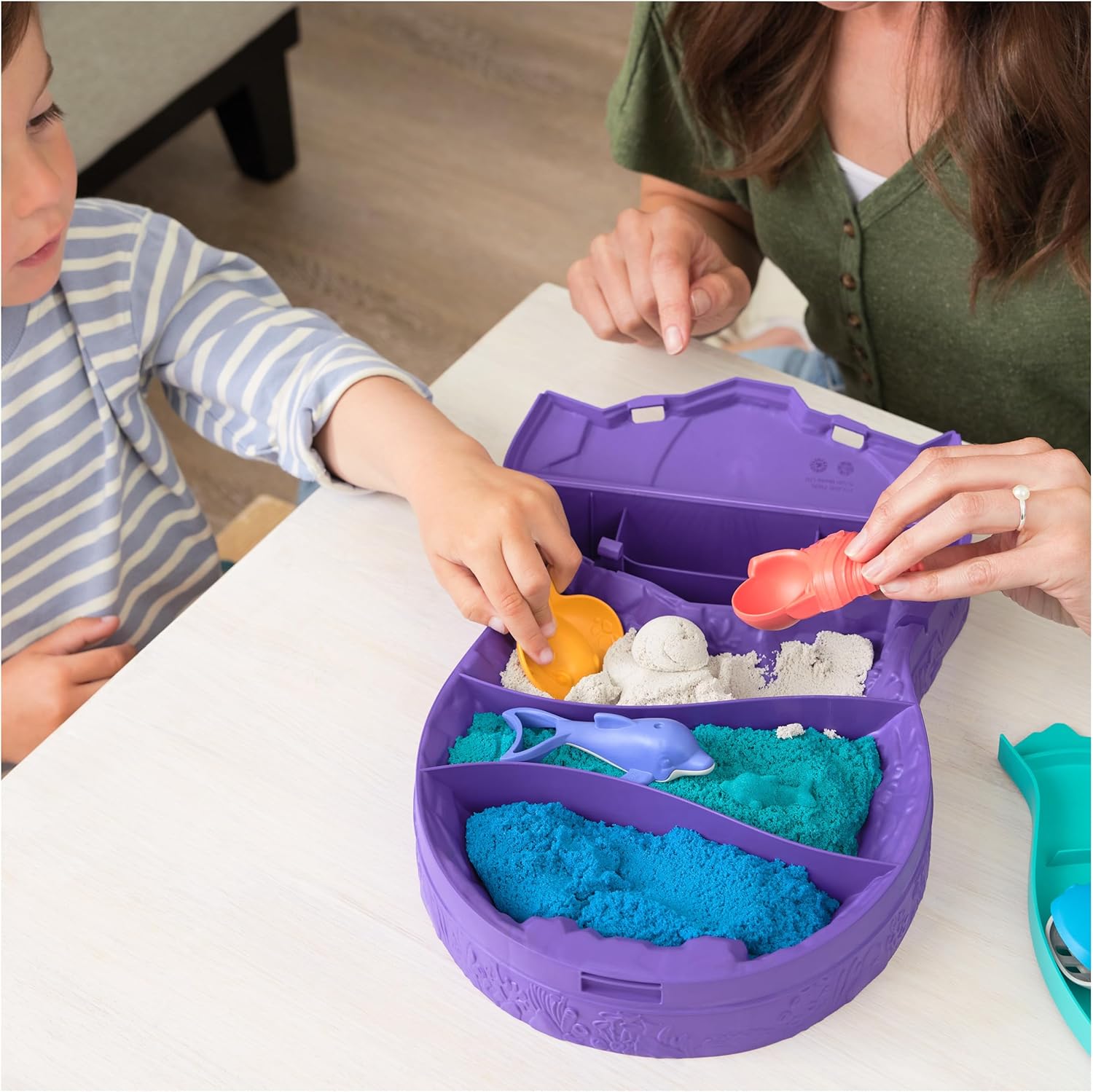 Kinetic Sand, Project Planet Deep Sea with 680g Play Sand & Sea Creature Tools