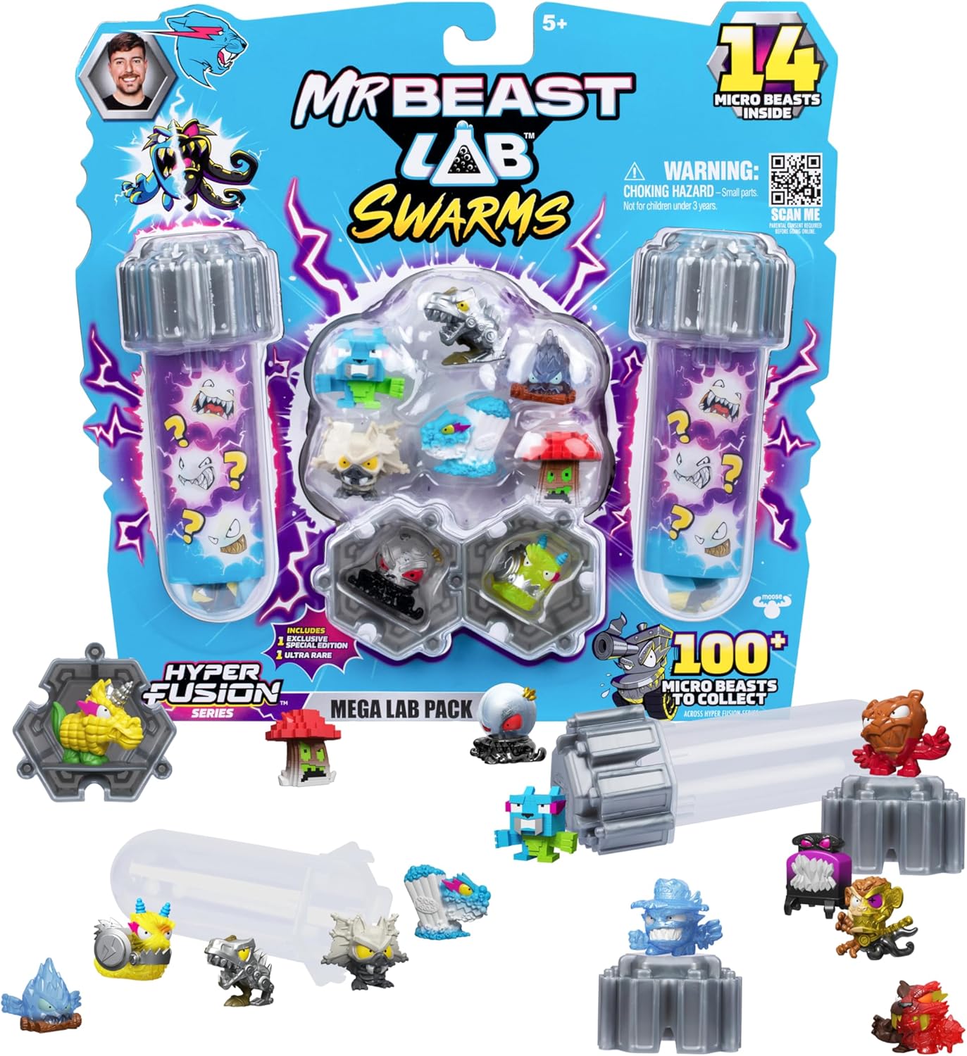 MrBeast Lab Swarms Series 3 – Hyper Fusion Series 14-Pack: Septic Snow Globe Edition | Mix, Fuse & Unleash the Ultimate Chaos!
